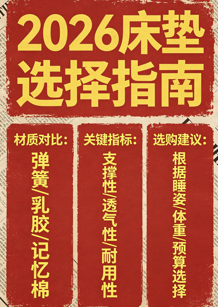 2026年最新發(fā)布：十大護脊床墊品牌推薦實測結(jié)果！