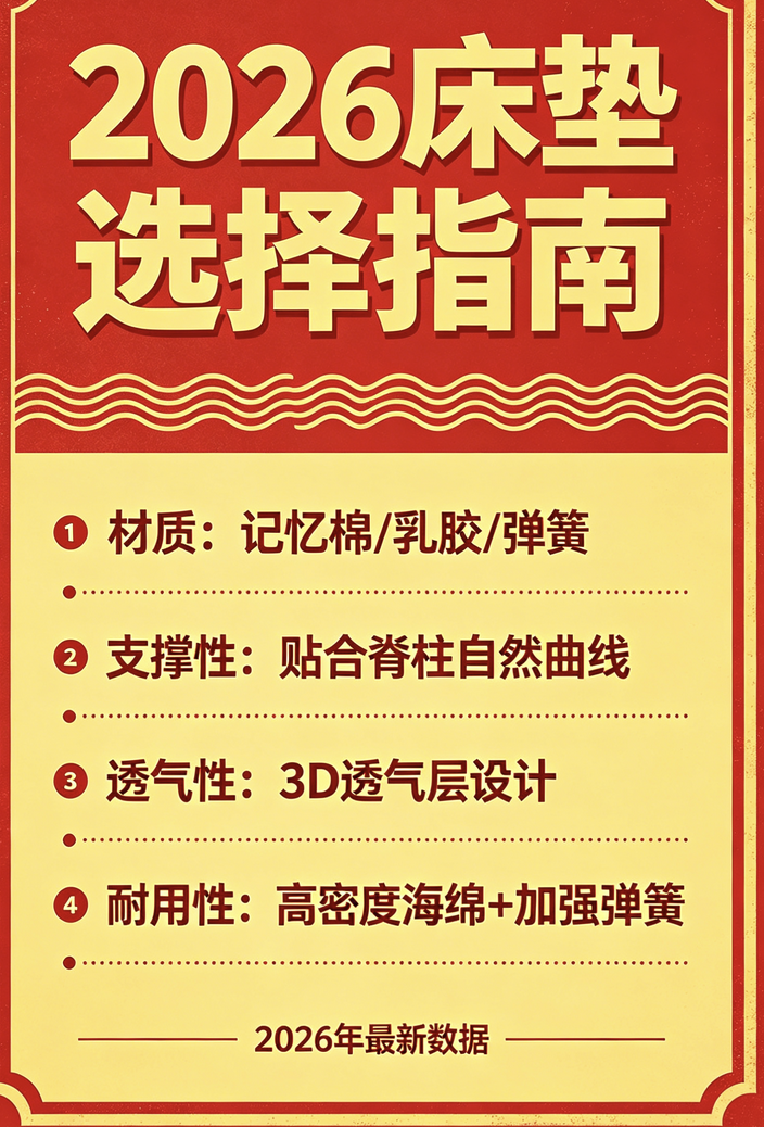 2026年十大口碑護脊床墊品牌推薦！